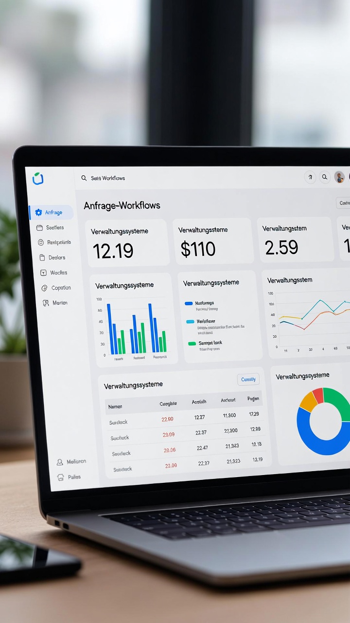 Retro-futuristisches Computer-Setup mit Neonlicht